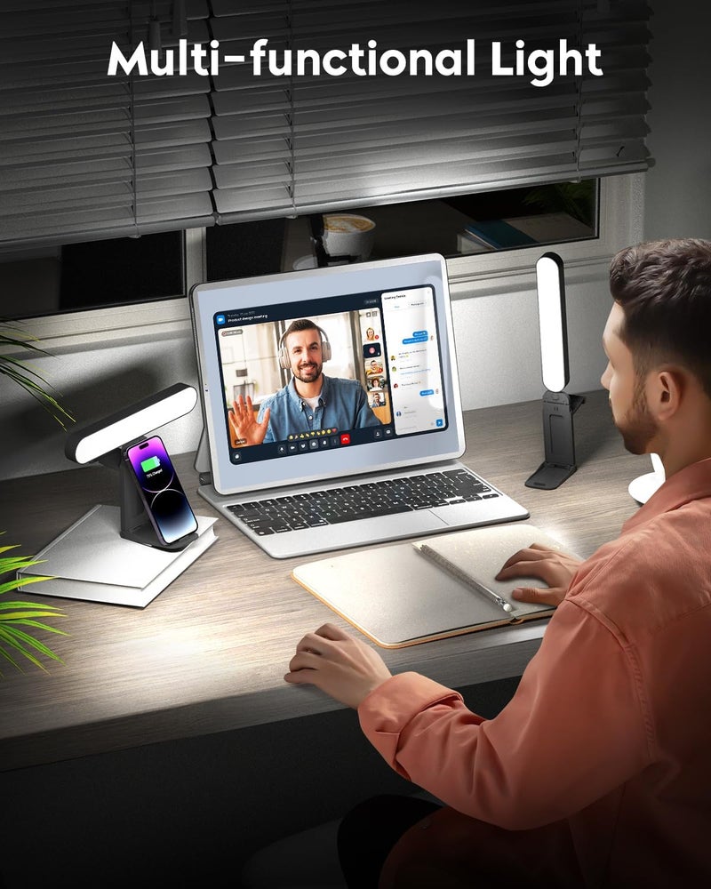 UBeesize Video Conference Lighting, LED Streaming Light for Video Calls, Webcam Light with Adjustable Monitor Mount, Zoom Lighting for Computer, Laptop Ring Light for Video Recording, Double Kit - Image 2